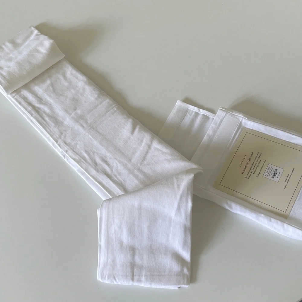 Magnolia Linen Cotton Sham King Cal King White Pillow Sham